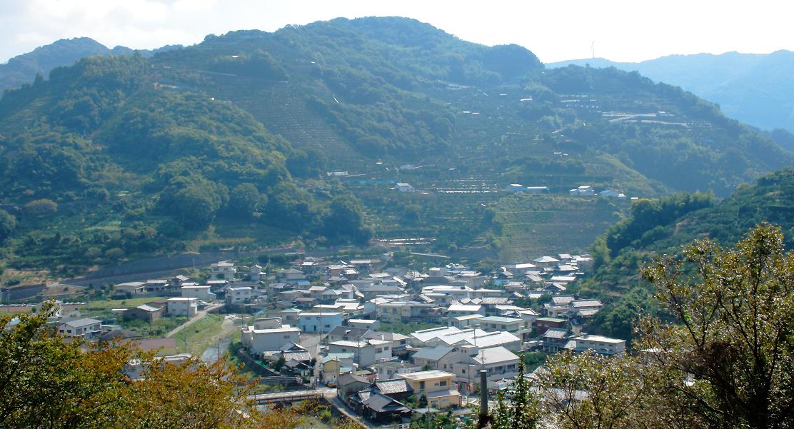 福勝寺からの橘本集落眺望